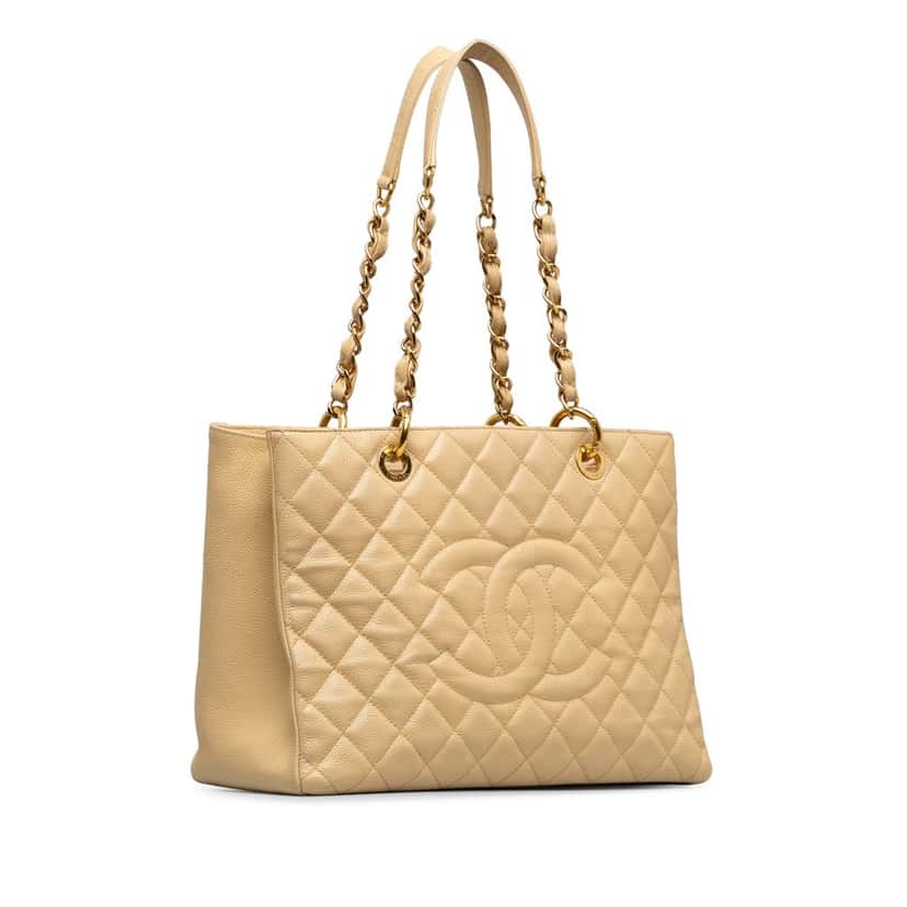 Chanel Caviar Grand Shopping Tote Brown Leather Good condition - Back View
