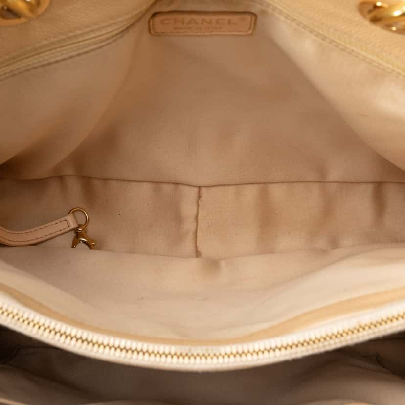 Chanel Caviar Grand Shopping Tote Brown Leather Good condition - Box View