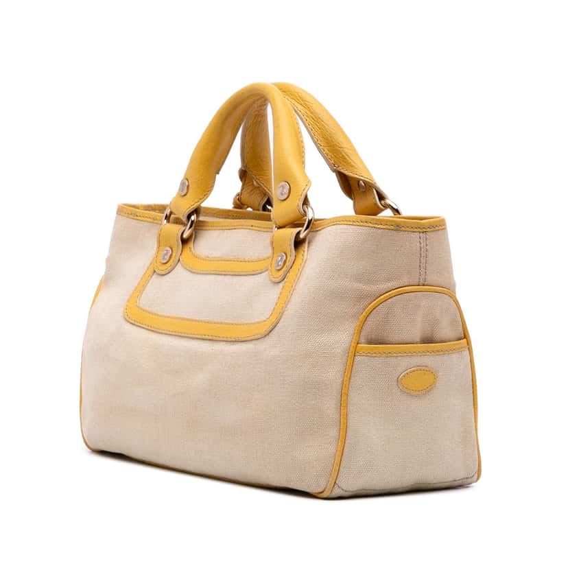 Celine Canvas Boogie Handbag Brown Canvas Good condition - Back View