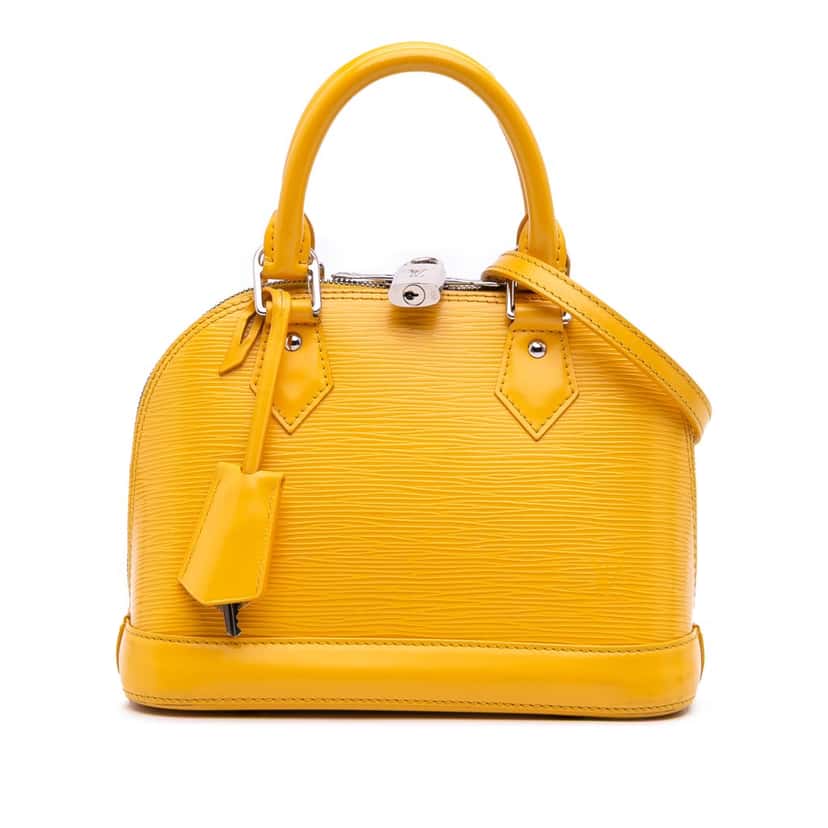 Louis Vuitton Epi Alma BB Yellow Leather Good condition - Front View