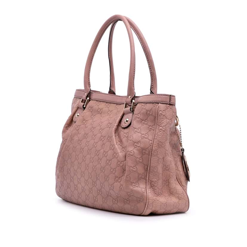 Gucci Guccissima Sukey Tote Pink Leather Good condition - Back View
