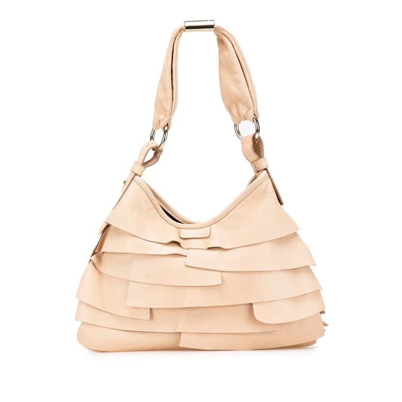 Yves Saint Laurent Small Leather St. Tropez Hobo Brown Leather Good condition - Front View