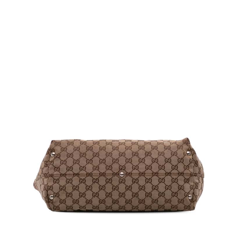 Gucci Medium GG Canvas Icon Bit Tote Brown Canvas Good condition - Inside View