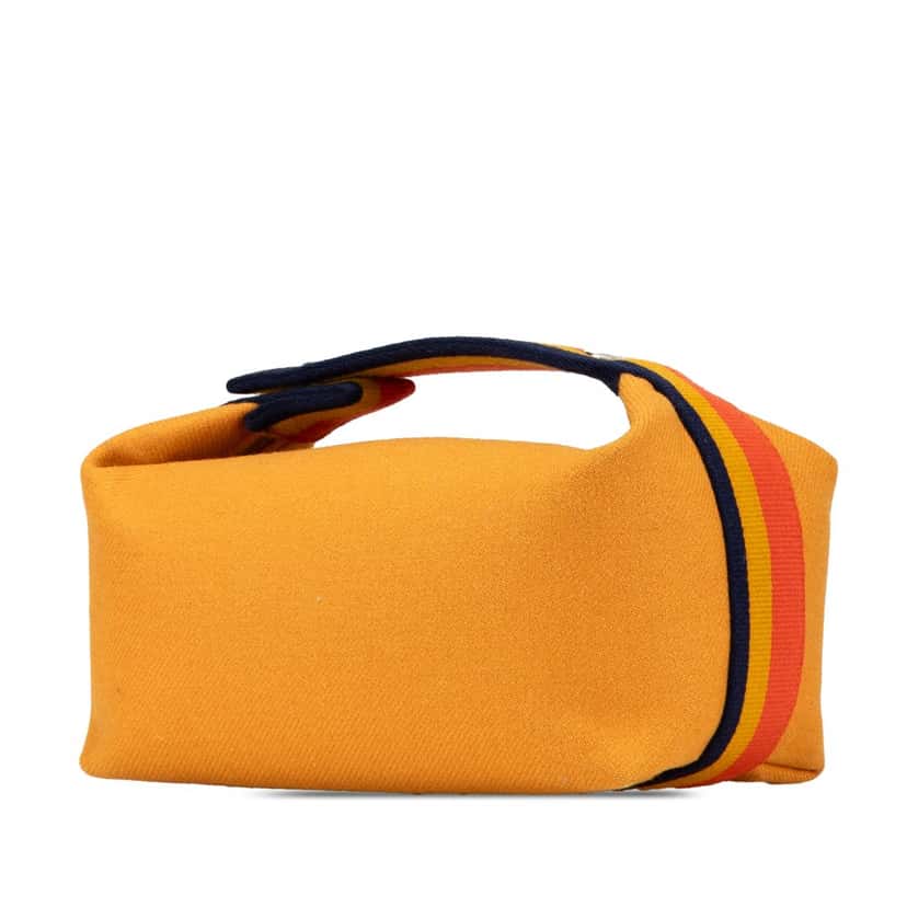 Hermès Small Toile Bride A Brac Yellow Canvas Good condition - Back View