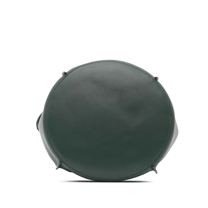 Celine Leather Big Bag Bucket Crossbody Green Leather Good condition - Inside View