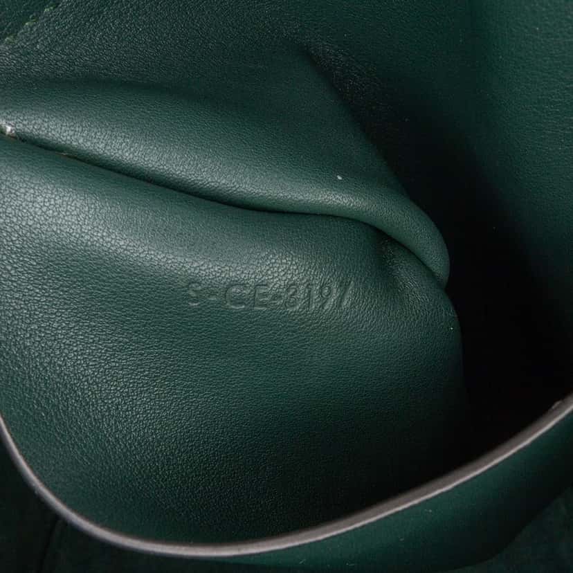 Celine Leather Big Bag Bucket Crossbody Green Leather Good condition - Box View
