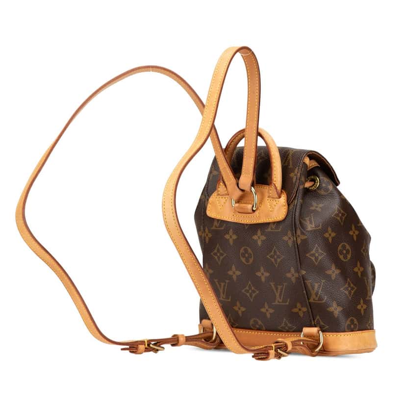 Louis Vuitton Monogram Mini Montsouris Brown Canvas Good condition - Back View