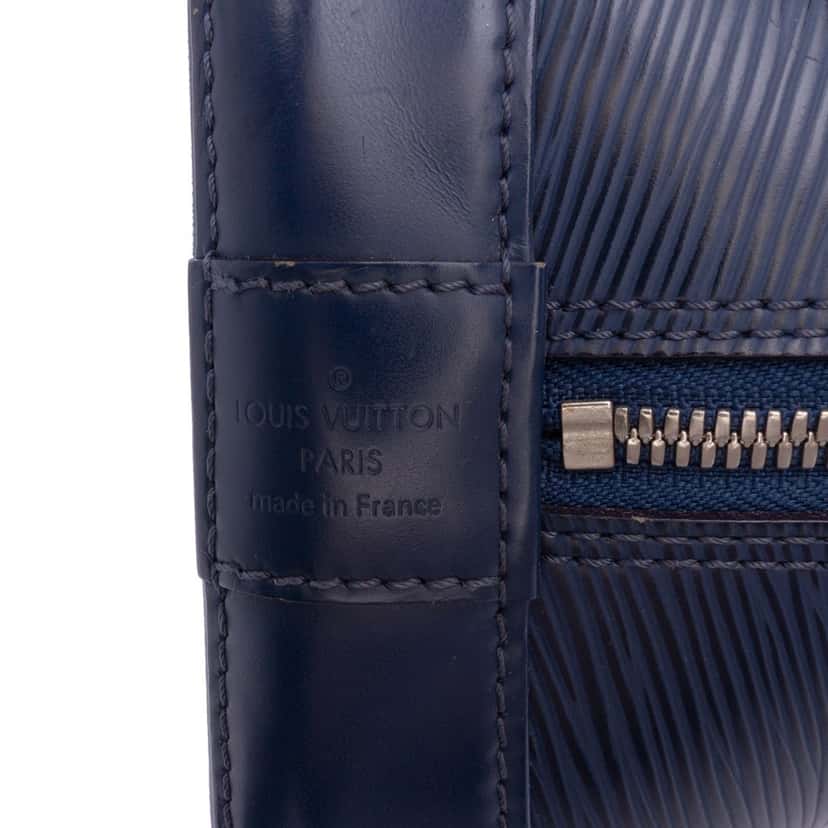 Louis Vuitton Epi Alma MM Blue Leather Good condition - Box View