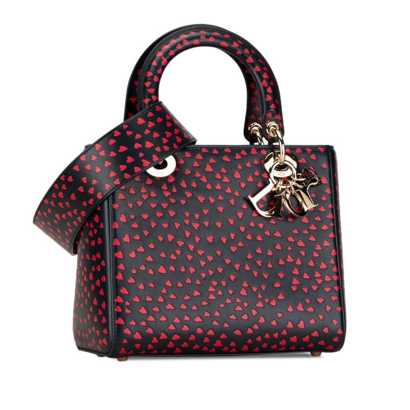 Dior Medium Calfskin I Love Paris Lady Dior Blue Leather Very good condition - Back View