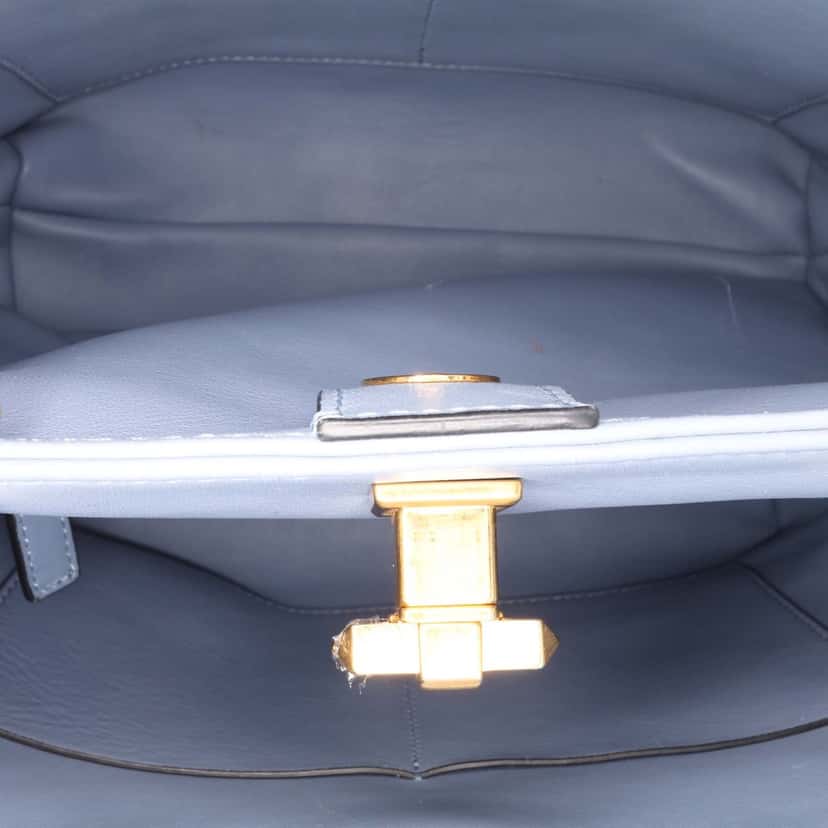 Valentino Nappa Roman Stud The Handle Bag Blue Leather Good condition - Model View
