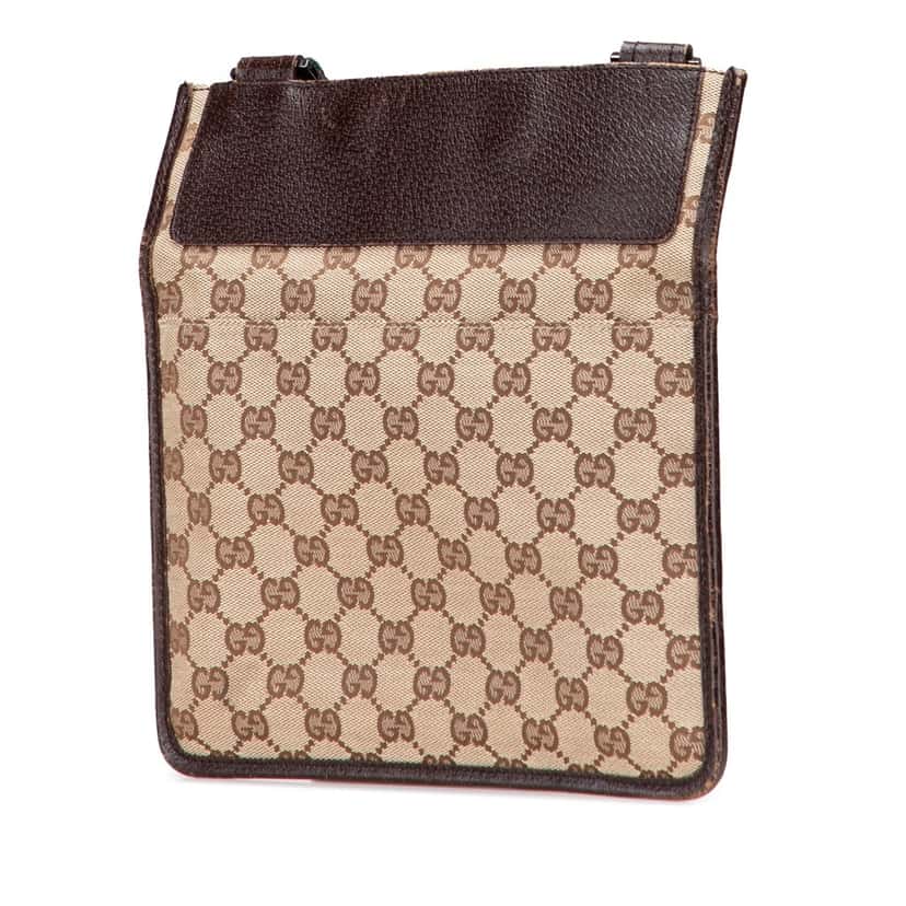 Gucci GG Canvas Web Crossbody Brown Canvas Good condition - Back View