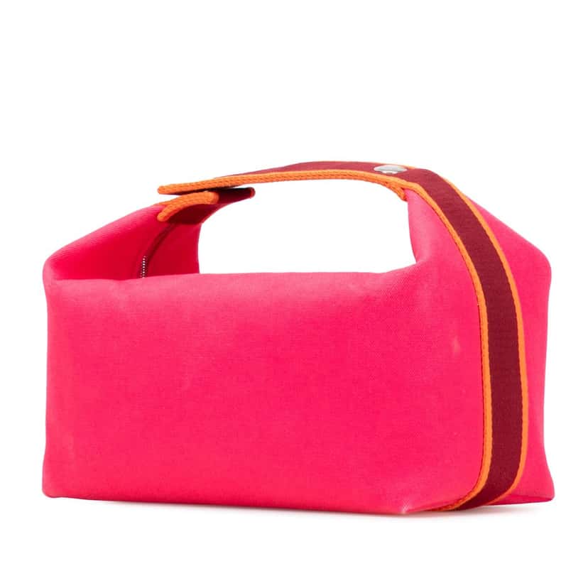 Hermès Large Canvas Bride A Brac Pink Canvas Good condition - Back View