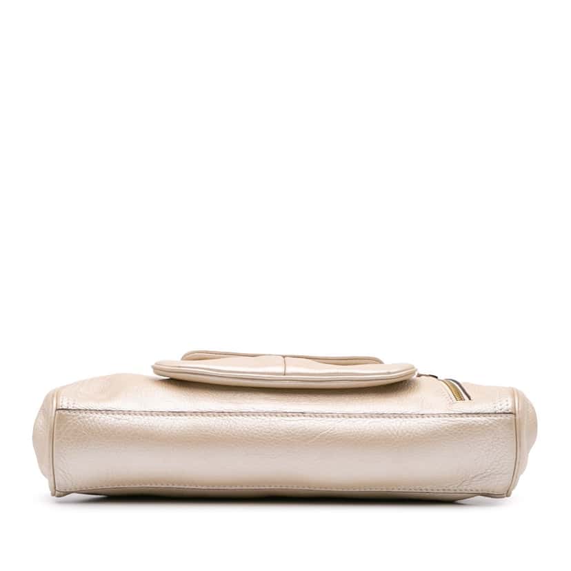 Celine Leather Clutch Gold Leather Good condition - Inside View