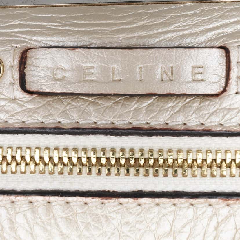 Celine Leather Clutch Gold Leather Good condition - Box View