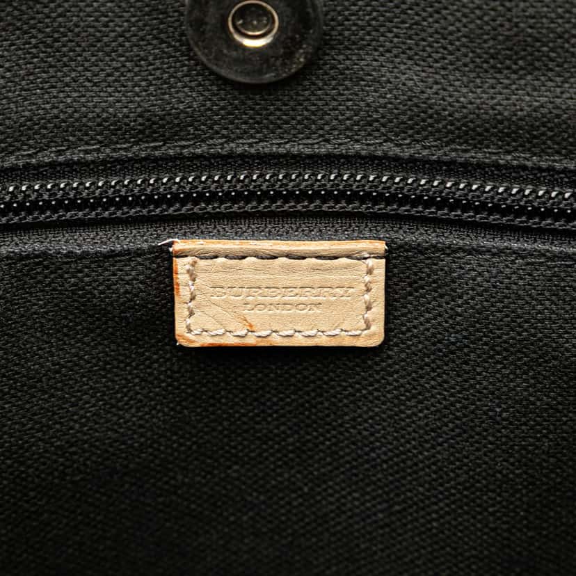 Burberry House Check Canvas Tote Brown Canvas Good condition - Box View