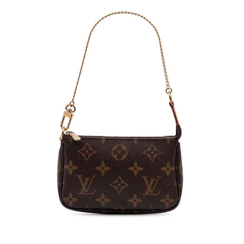 Louis Vuitton Monogram Mini Pochette Accessoires Brown Canvas Good condition - Front View