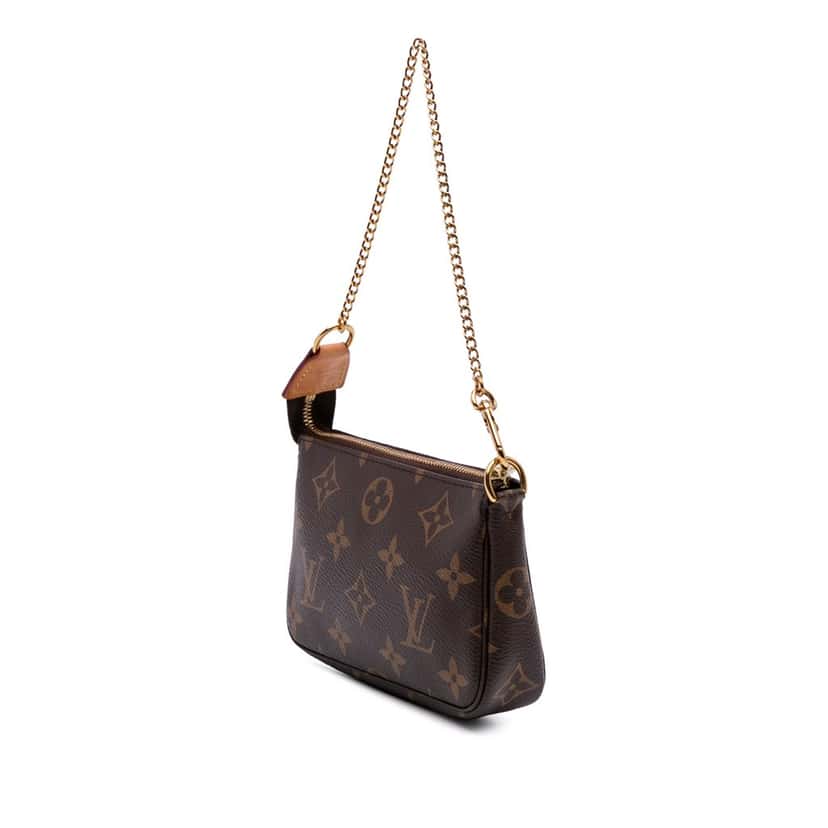 Louis Vuitton Monogram Mini Pochette Accessoires Brown Canvas Good condition - Back View