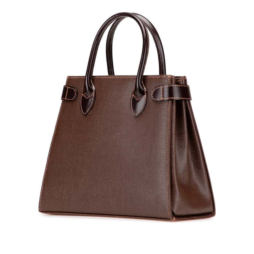 Burberry Leather Handbag Brown Leather Good condition - Back View