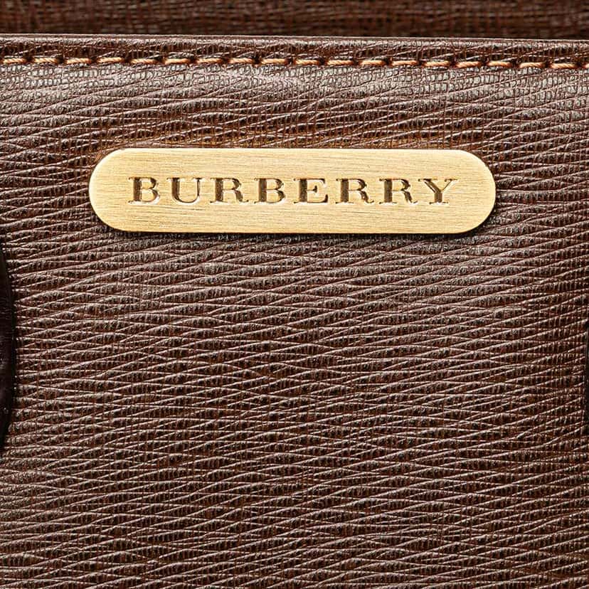 Burberry Leather Handbag Brown Leather Good condition - Box View