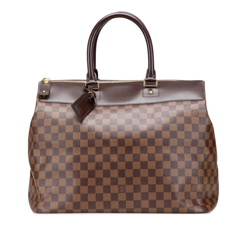 Louis Vuitton Damier Ebene Greenwich PM Brown Canvas Good condition - Front View