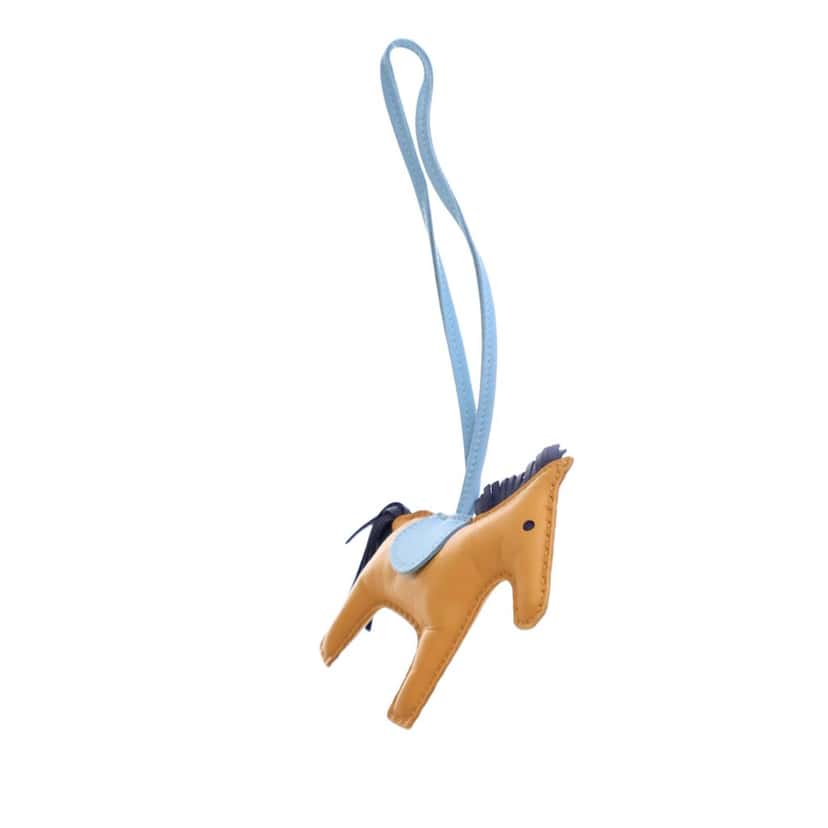 Hermès Milo Lambskin Grigri Rodeo Bag Charm MM Brown Leather Good condition - Back View