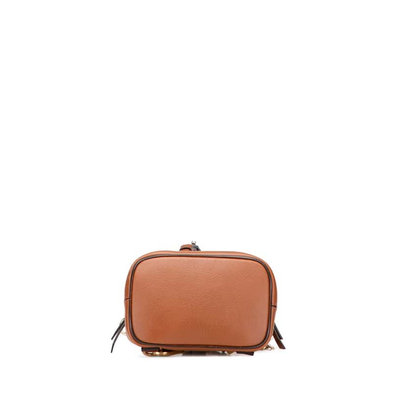 Chloé Mini Calfskin and Suede Faye Backpack Brown Leather Good condition - Inside View