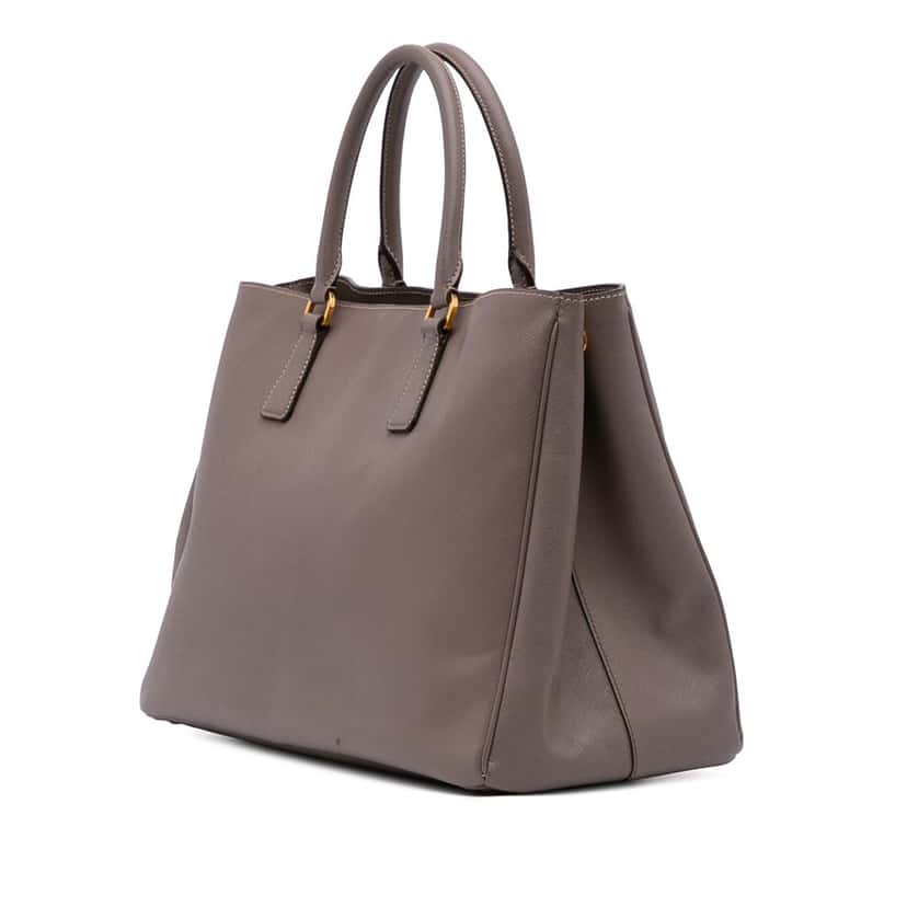 Prada Large Saffiano Lux Galleria Tote Brown Leather Good condition - Back View