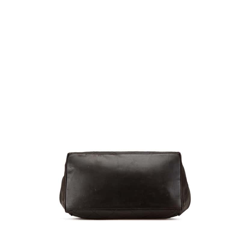 Chanel Quilted Lambskin Tassel Chain Shoulder Bag Black Leather Good condition - Inside View