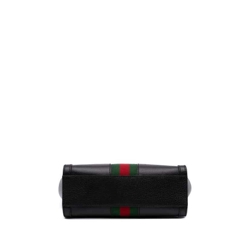 Gucci Small Leather Web Ophidia Satchel Black Leather Good condition - Inside View