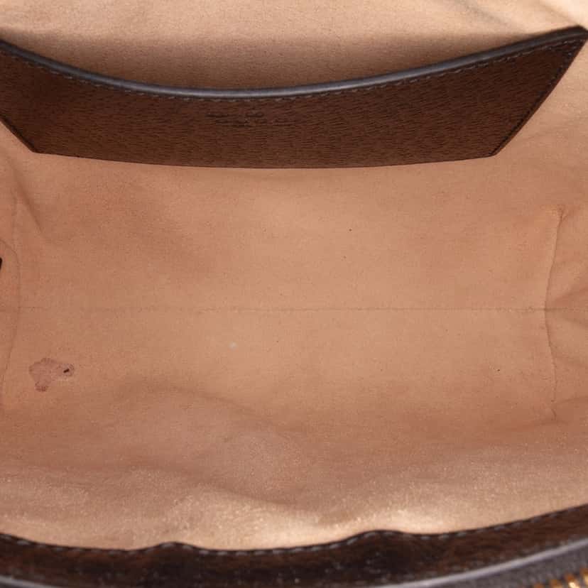 Gucci Small Leather Web Ophidia Satchel Black Leather Good condition - Model View