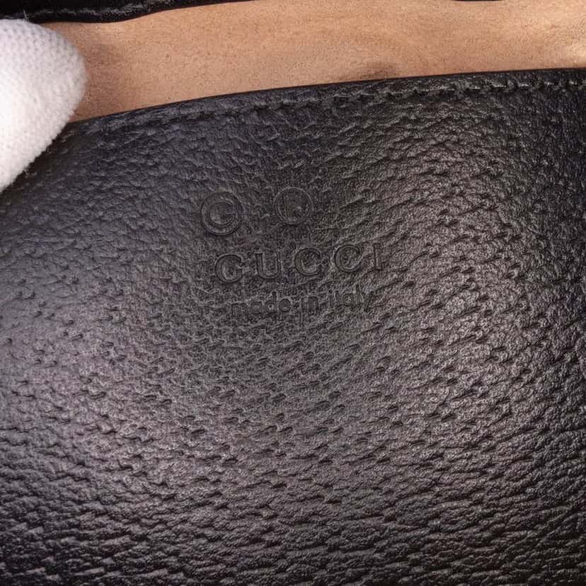 Gucci Small Leather Web Ophidia Satchel Black Leather Good condition - Box View