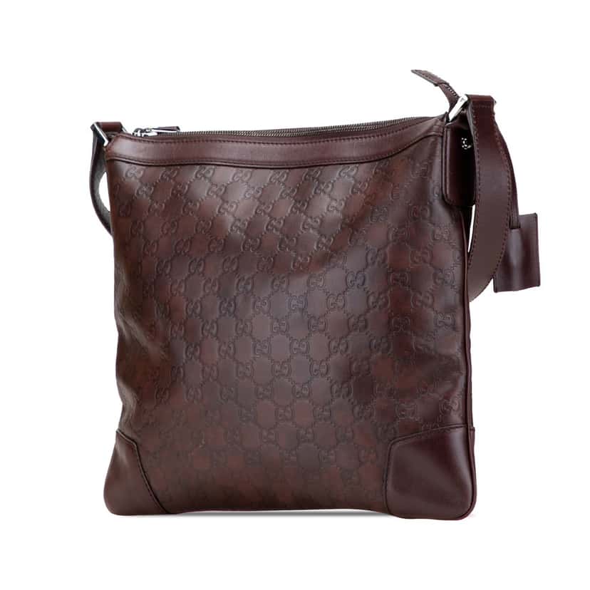 Gucci Guccissima Crossbody Brown Leather Good condition - Back View