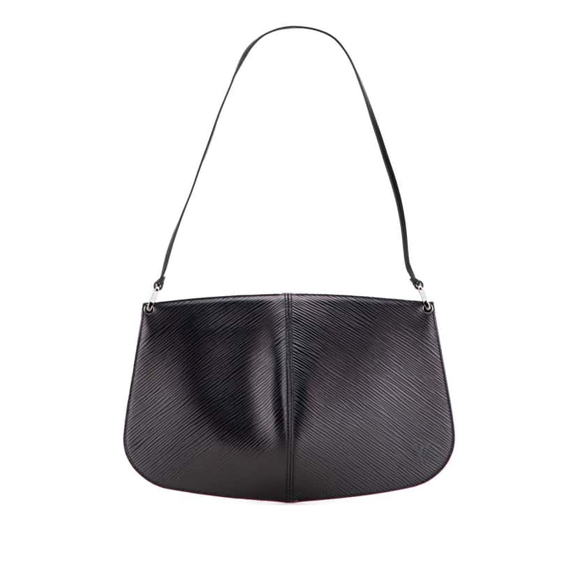 Louis Vuitton Epi Demi Lune Pochette Black Leather Good condition - Front View