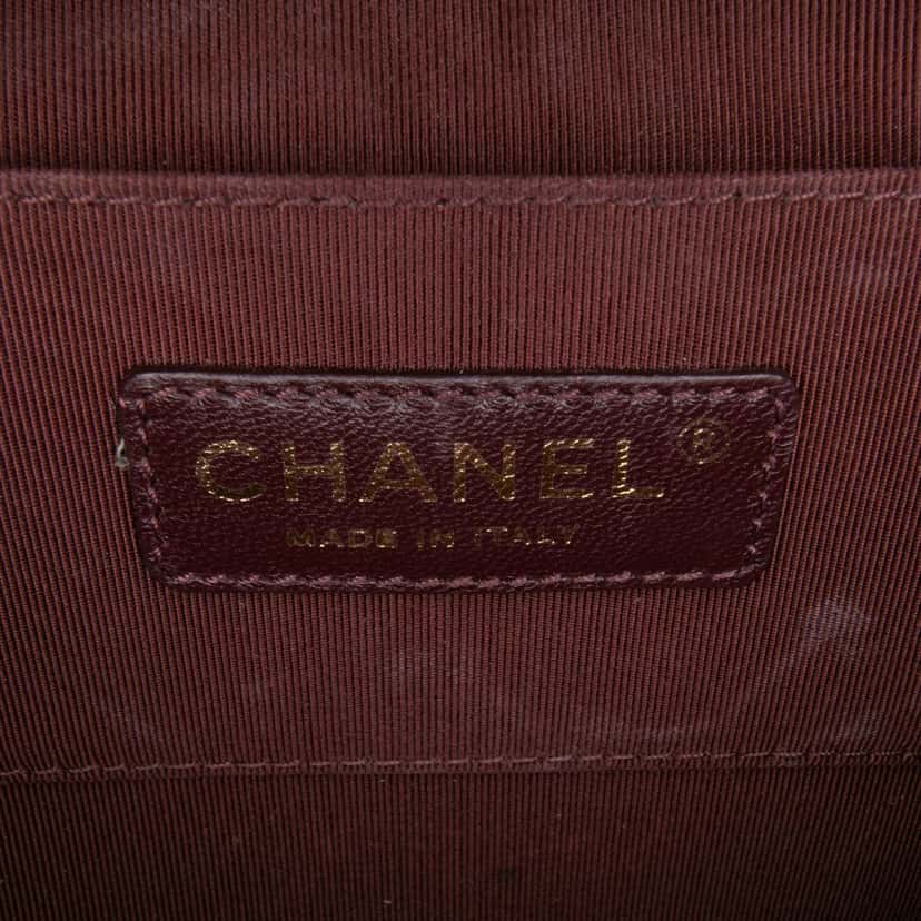 Chanel Quilted Patent Golden Class Accordion Flap Grey Leather Good condition - Box View