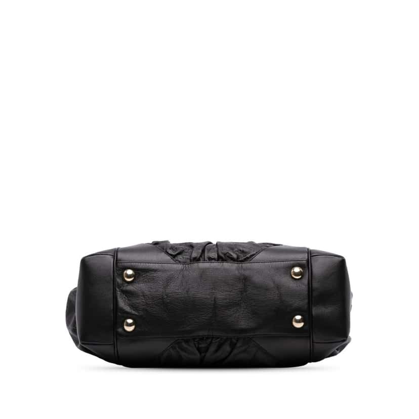 Gucci Guccissima Full Moon Tote Black Leather Good condition - Inside View