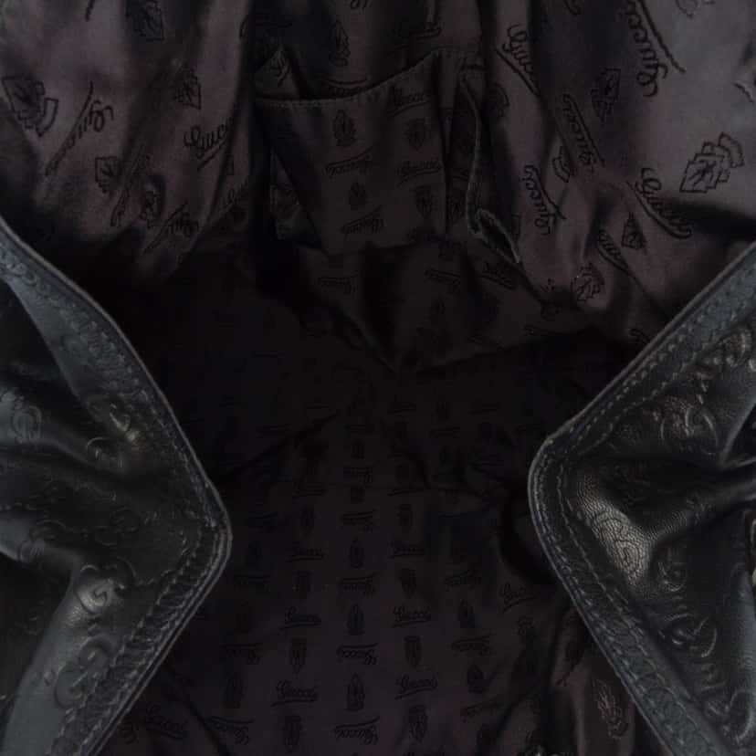 Gucci Guccissima Full Moon Tote Black Leather Good condition - Model View