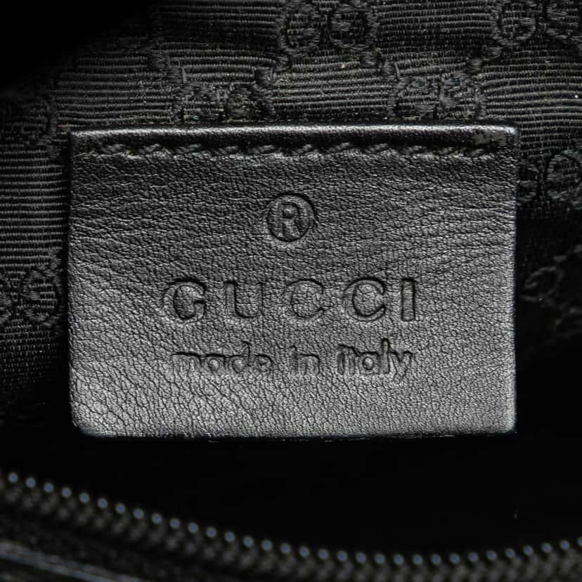 Gucci Denim Web Shoulder Bag Black Denim Good condition - Box View