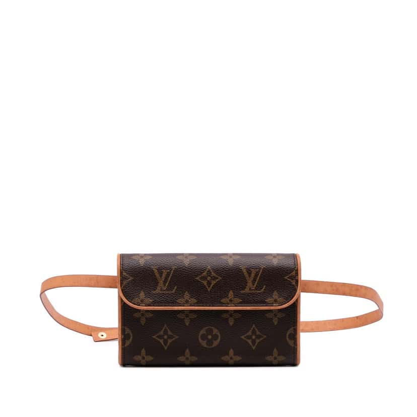 Louis Vuitton Monogram Pochette Florentine Brown Canvas Good condition - Front View