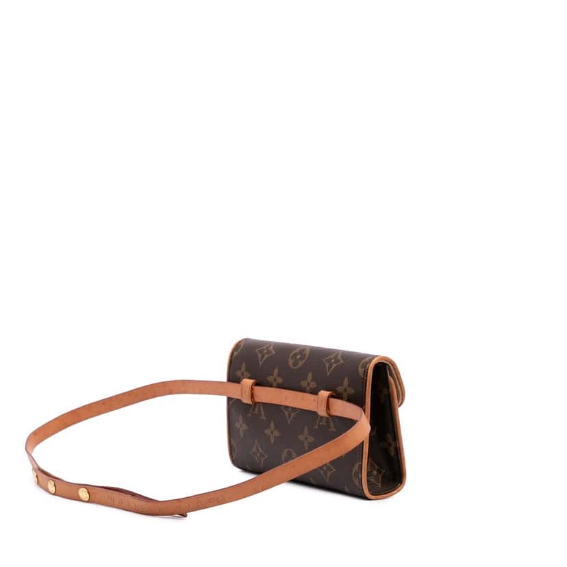 Louis Vuitton Monogram Pochette Florentine Brown Canvas Good condition - Back View