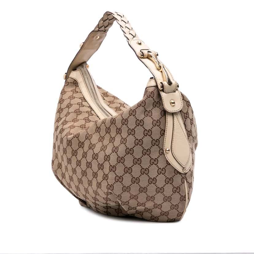Gucci Medium GG Canvas Pelham Hobo Brown Canvas Good condition - Back View