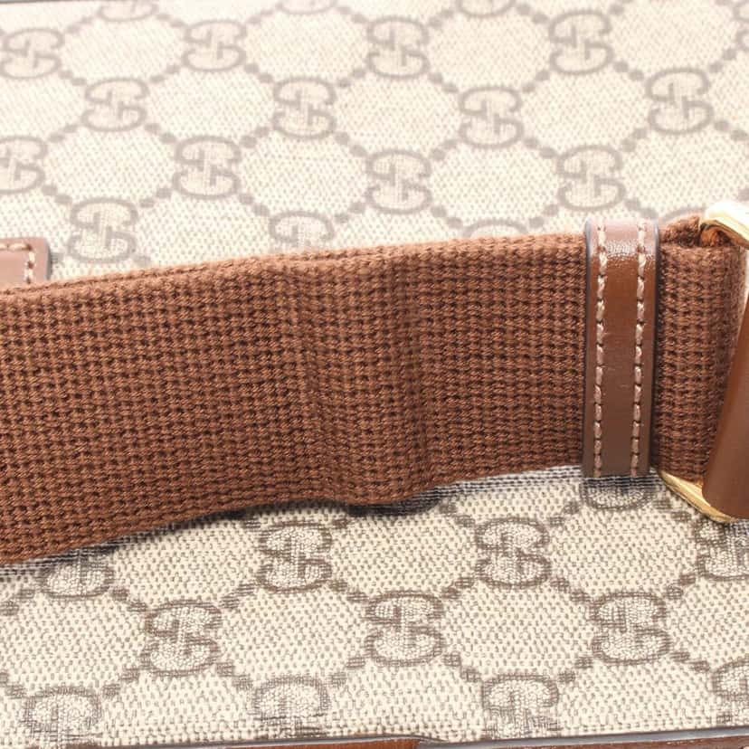 Gucci GG Supreme Interlocking G Sling Bag Brown Canvas Good condition - Box View