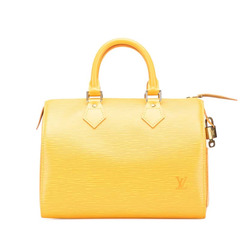 Louis Vuitton Epi Speedy 25 Yellow Leather Good condition - Front View