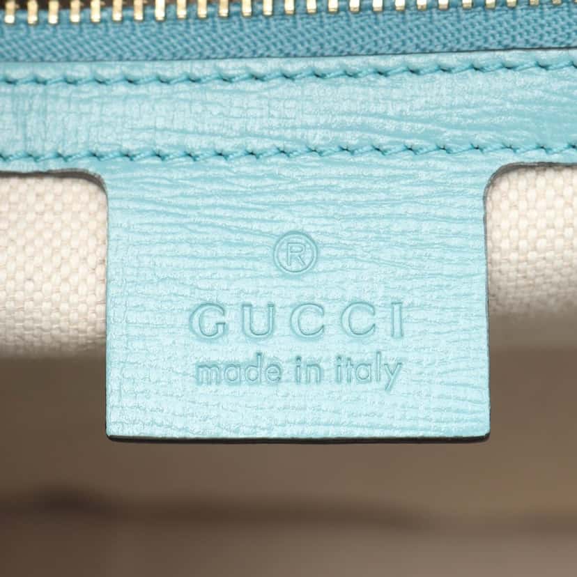 Gucci Medium Straw Horsebit 1955 Tote Blue Good condition - Model View