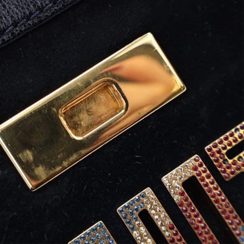 Louis Vuitton Suede and Goatskin Avant Garde Pochette Black Leather Good condition - Model View