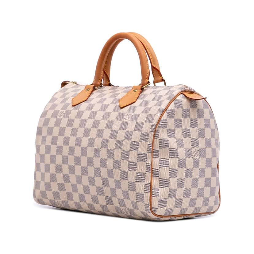 Louis Vuitton Damier Azur Speedy 30 White Canvas Good condition - Back View