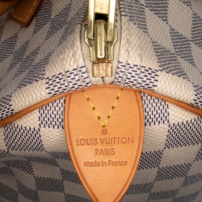 Louis Vuitton Damier Azur Speedy 30 White Canvas Good condition - Box View