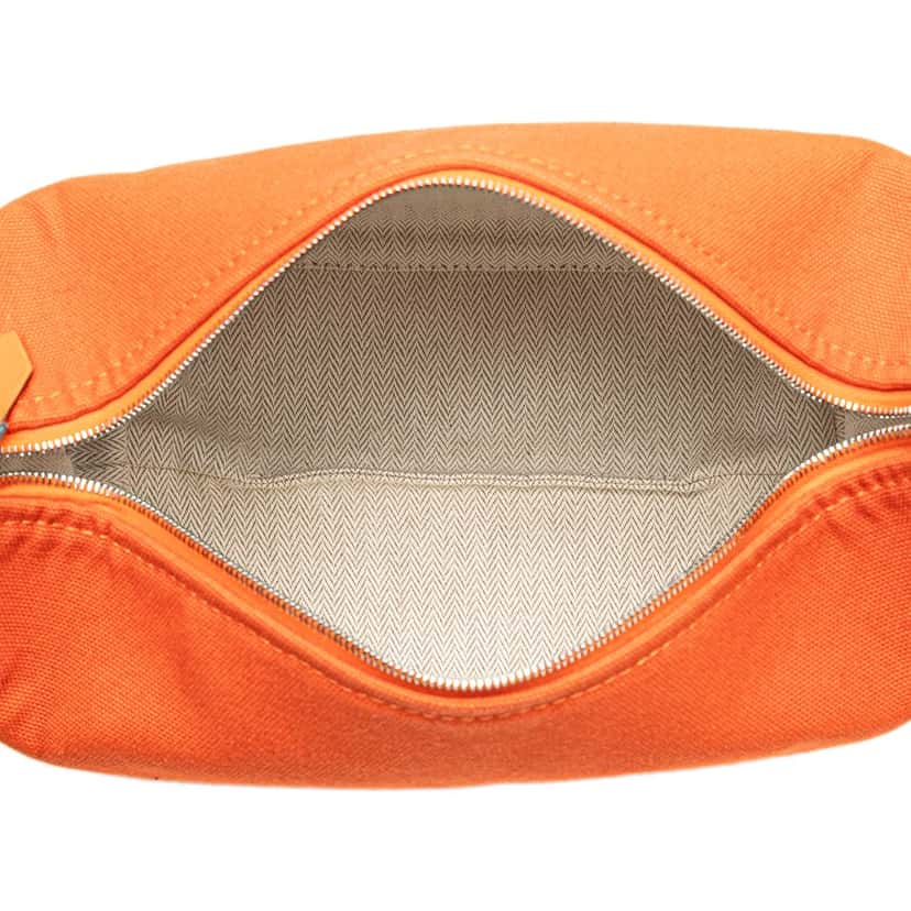 Hermès Small Canvas Bride A Brac Case Orange Canvas Good condition - Model View