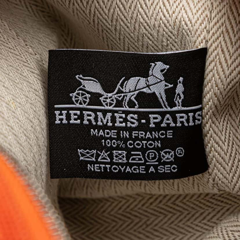 Hermès Small Canvas Bride A Brac Case Orange Canvas Good condition - Box View
