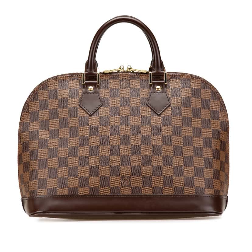 Louis Vuitton Damier Ebene Alma PM Brown Canvas Good condition - Front View
