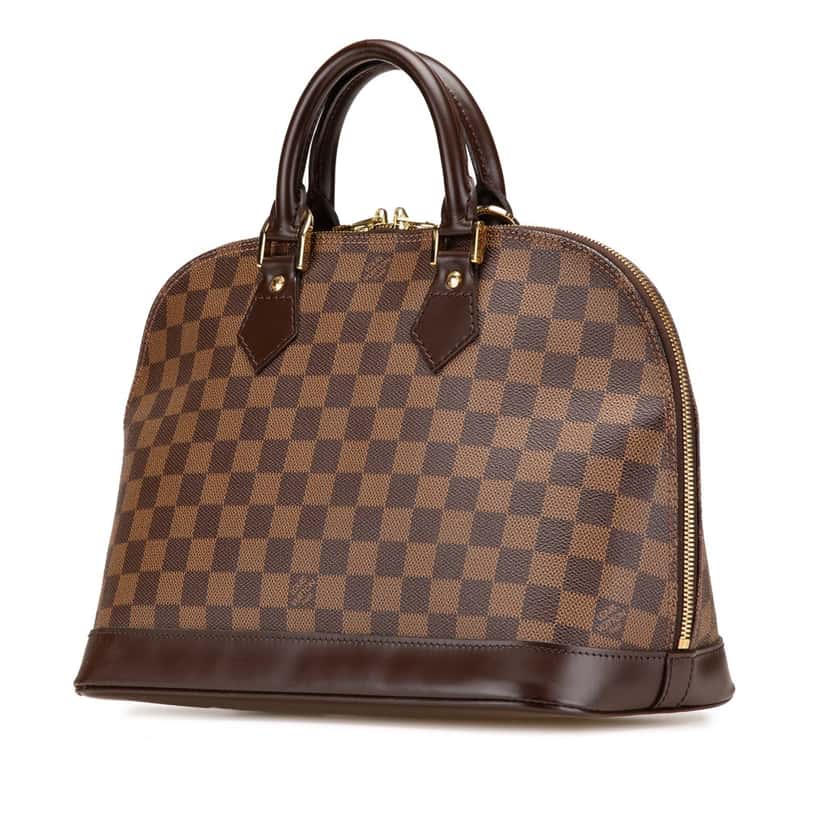 Louis Vuitton Damier Ebene Alma PM Brown Canvas Good condition - Back View
